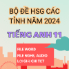 BỘ ĐỀ TỔNG HỢP HSG TIẾNG ANH 11 CÁC TỈNH NĂM 2024 ( File word, có nghe + lời giải chi tiết )