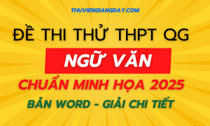 BỘ ĐỀ THI THỬ TỐT NGHIỆP THPT - MÔN NGỮ VĂN - NĂM 2025 - BÁM SÁT CẤU TRÚC ĐỀ MINH HỌA BGD MỚI NHẤT (Bản word giải chi tiết)