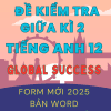 BỘ ĐỀ KIỂM TRA TEST GIỮA KÌ 2 TIẾNG ANH 12 GLOBAL SUCCESS FORM MỚI 2025 WORD KEY CHI TIẾT