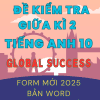ĐỀ KIỂM TRA TEST GIỮA KÌ 2 TIẾNG ANH 10 GLOBAL SUCCESS FORM MỚI 2025 WORD KEY CHI TIẾT