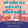 BỘ ĐỀ KIỂM TRA TEST GIỮA KÌ 2 TIẾNG ANH 6 GLOBAL SUCCESS FORM MỚI 2025 (BẢN WORD CÓ KEY, FILE NGHE)