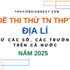 BỘ ĐỀ THI THỬ TN THPT TỪ CÁC TRƯỜNG CHUYÊN VÀ SỞ GIÁO DỤC CẢ NƯỚC – MÔN ĐỊA LÍ – NĂM 2025 (Bản word giải chi tiết)