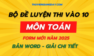 BỘ ĐỀ LUYỆN THI VÀO 10 MÔN TOÁN FORM MỚI 2025 WORD GIẢI CHI TIẾT