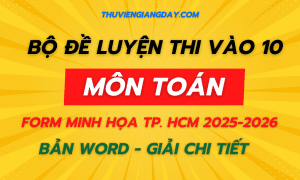 BỘ ĐỀ LUYỆN THI VÀO 10 MÔN TOÁN CHUẨN FORM MINH HỌA TP HCM NĂM 2025-2026