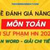 BỘ ĐỀ ÔN THI MÔN TOÁN ĐGNL ĐẠI HỌC SƯ PHẠM HÀ NỘI SPT NĂM 2025 WORD GIẢI CHI TIẾT HNUE