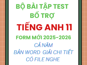 BÀI TẬP TEST BỔ TRỢ TIẾNG ANH 11 GLOBAL SUCCESS FORM MỚI 2025-2056 CẢ NĂM WORD CÓ NGHE GIẢI CHI TIẾT