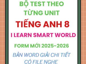 BỘ TEST THEO TỪNG UNIT TIẾNG ANH 8 I-LEARN SMART WORLD FORM MỚI 2025-2026