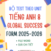 BỘ TEST THEO UNIT TIẾNG ANH 8 GLOBAL SUCCESS FORM MỚI 2025-2026