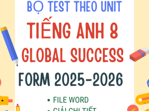 BỘ TEST THEO UNIT TIẾNG ANH 8 GLOBAL SUCCESS FORM MỚI 2025-2026