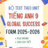 BỘ TEST THEO UNIT TIẾNG ANH 9 GLOBAL SUCCESS FORM MỚI 2025-2026