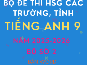 ĐỀ THI HSG TIẾNG ANH 9