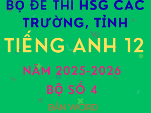ĐỀ THI HSG ANH 12 NĂM 2026