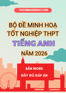 đề minh họa tốt nghiệp thpt tiếng anh 2026