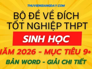 Bộ đề về đích thi tốt nghiệp THPT môn Sinh học năm 2026 bản Word giải chi tiết mục tiêu 9+