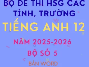 Bộ tổng hợp đề thi HSG Tiếng Anh 12 năm 2026 các tỉnh trường 30 đề file Word giải chi tiết bồi dưỡng học sinh giỏi