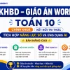 Banner đồ họa giới thiệu bộ tài liệu Kế hoạch bài dạy giáo án Word Toán 10 Kết nối tri thức tích hợp năng lực số và ứng dụng AI bản nâng cao.