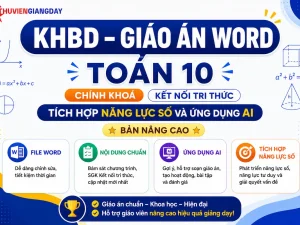 Banner đồ họa giới thiệu bộ tài liệu Kế hoạch bài dạy giáo án Word Toán 10 Kết nối tri thức tích hợp năng lực số và ứng dụng AI bản nâng cao.