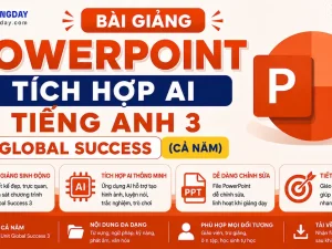 Bài giảng PowerPoint tích hợp AI Tiếng Anh 3 Global Success cả năm