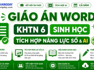Giáo án KHTN 6 Sinh học tích hợp năng lực số và AI bộ Kết nối tri thức cả năm