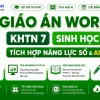 Giáo án KHTN 7 Sinh học tích hợp năng lực số và AI bộ Kết nối tri thức cả năm