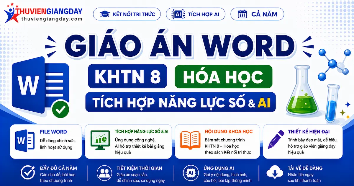 Giáo án KHTN 8 Hóa học tích hợp năng lực số Giáo án KHTN 8 Hóa học tích hợp năng lực số và AI bộ Kết nối tri thức cả năm