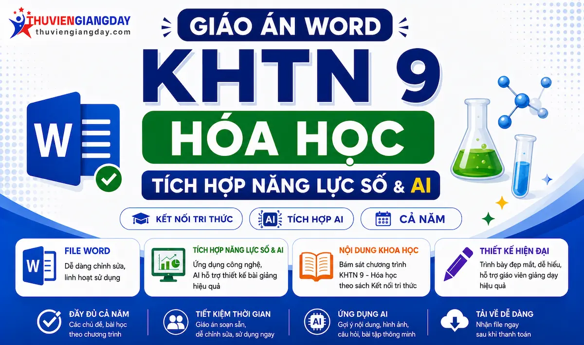 Giáo án KHTN 9 Hóa học tích hợp năng lực số Giáo án KHTN 9 Hóa học tích hợp năng lực số và AI bộ Kết nối tri thức cả năm