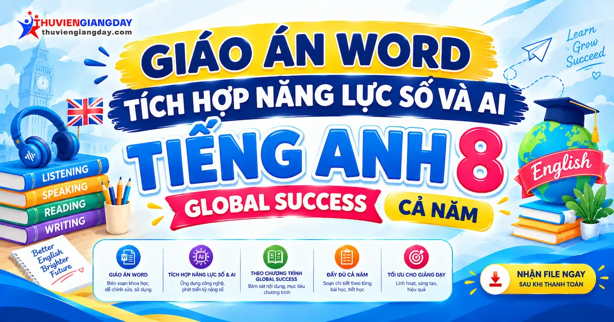 Giáo án Năng lực số Tiếng Anh 8 Global Success Giáo án Năng lực số Tiếng Anh 8 Global Success tích hợp AI