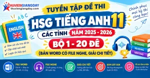 Tuyển tập đề thi HSG Tiếng Anh 11 các tỉnh bản Word có file nghe và giải chi tiết