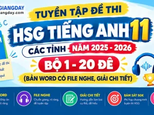 Tuyển tập đề thi HSG Tiếng Anh 11 các tỉnh bản Word có file nghe và giải chi tiết